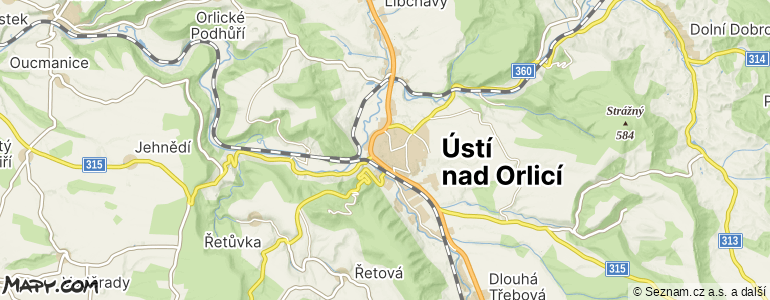 Mapa místa inzerátu — Ústí nad Orlicí