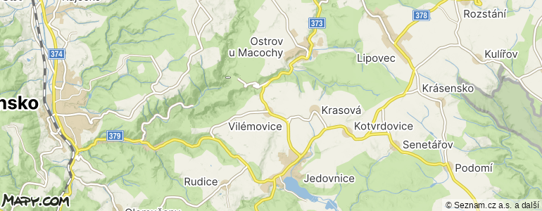 Mapa místa inzerátu — Vilémovice