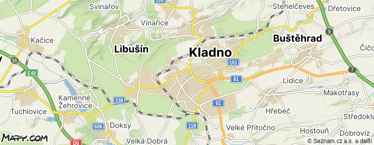 Mapa místa inzerátu — Kladno