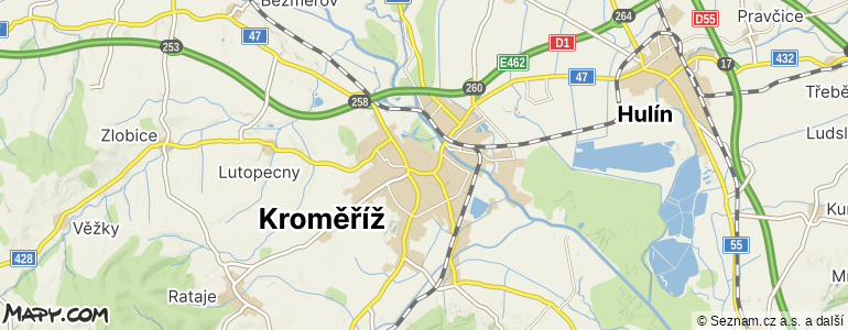 Mapa místa inzerátu — Kroměříž