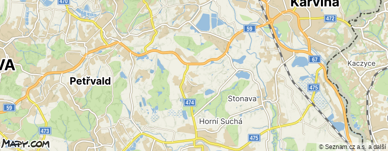 Mapa místa inzerátu — Karviná - Doly