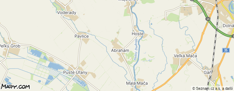 Mapa místa inzerátu — Abrahám