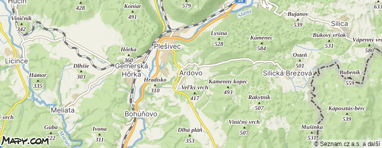 Mapa místa inzerátu — Ardovo