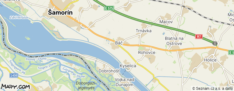 Mapa místa inzerátu — Báč
