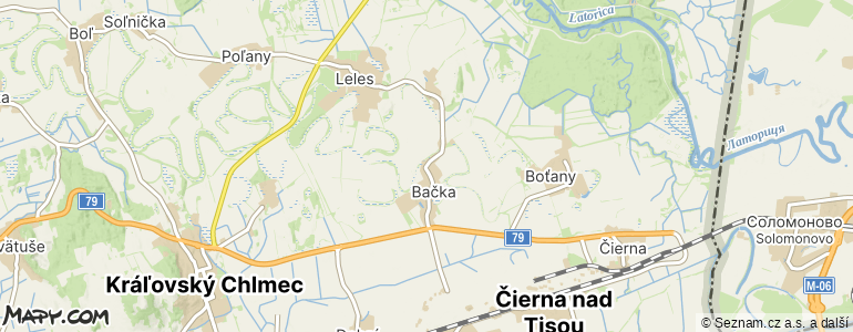 Mapa místa inzerátu — Bačka