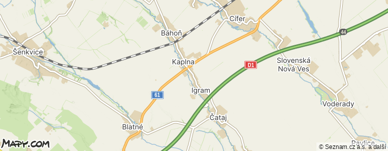 Mapa místa inzerátu — Igram
