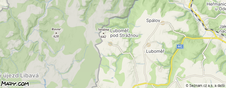 Mapa místa inzerátu — Luboměř pod Strážnou