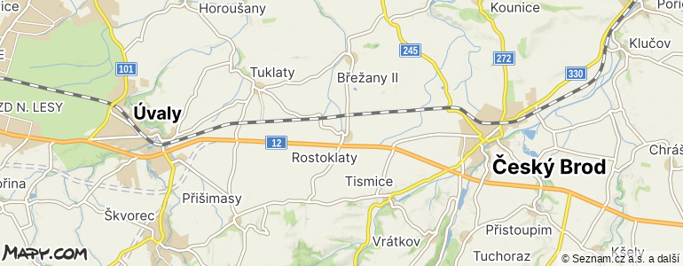 Mapa místa inzerátu — Rostoklaty