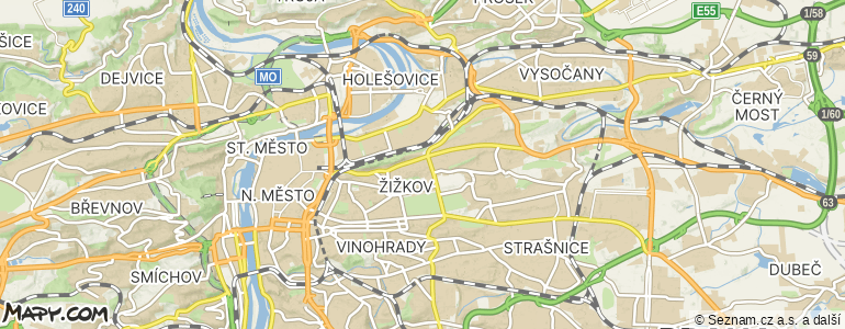 Mapa místa inzerátu — Praha 3