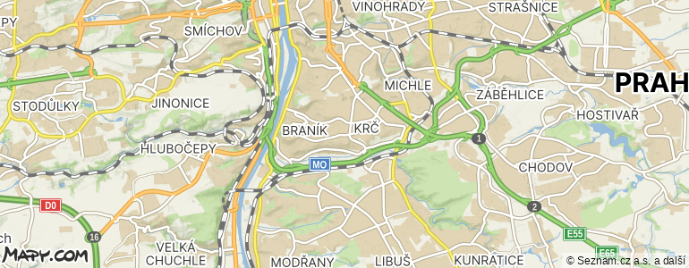 Mapa místa inzerátu — Praha 4