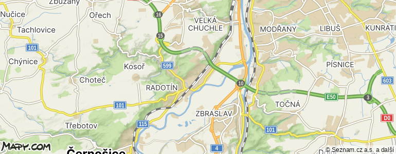 Mapa místa inzerátu — Praha 16