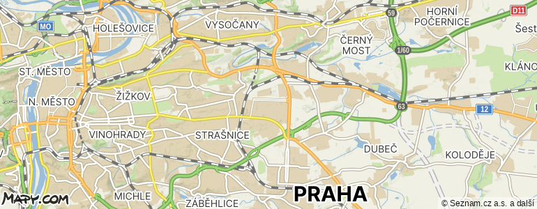 Mapa místa inzerátu — Praha 14