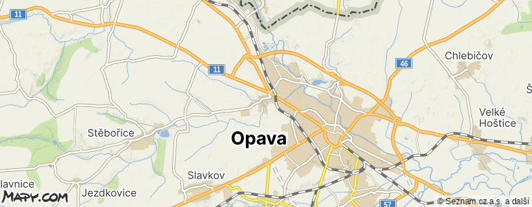 Mapa místa inzerátu — Opava - Jaktař