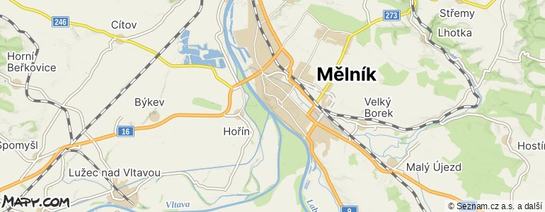 Mapa místa inzerátu — Mělník