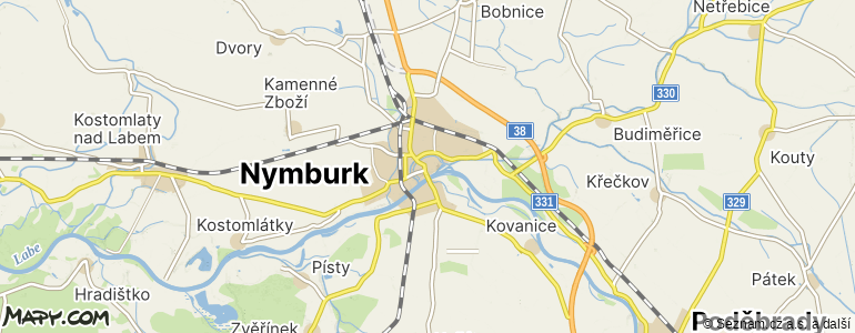 Mapa místa inzerátu — Nymburk