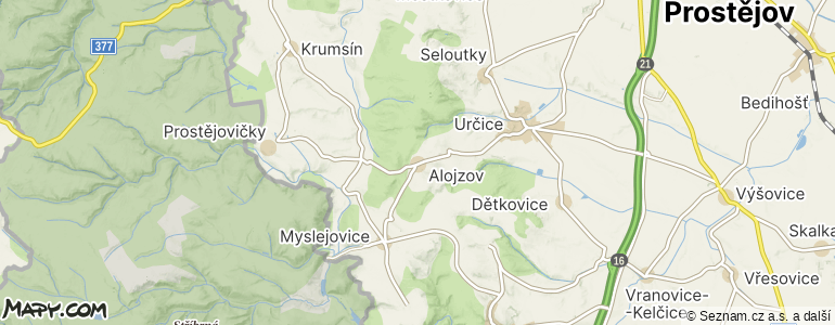 Mapa místa inzerátu — Alojzov