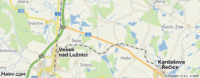 Mapa místa inzerátu — Doňov