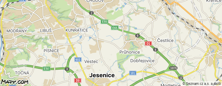 Mapa místa inzerátu — Průhonice - Rozkoš