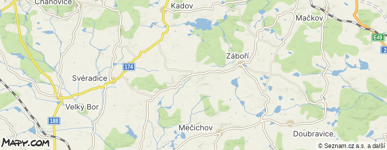 Mapa místa inzerátu — Čečelovice