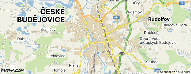 Mapa místa inzerátu — České Budějovice - České Budějovice 1