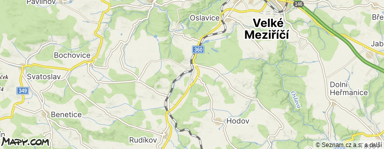 Mapa místa inzerátu — Oslavička