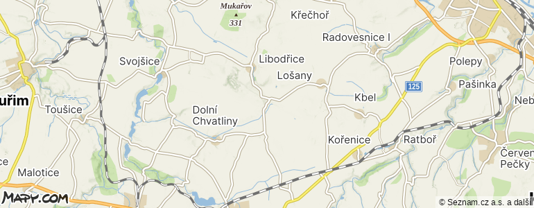 Mapa místa inzerátu — Polní Voděrady