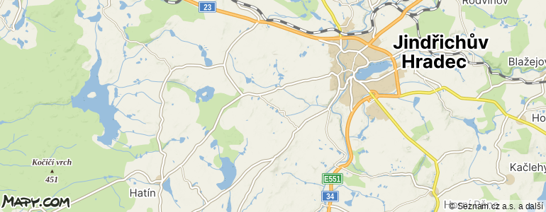 Mapa místa inzerátu — Jindřichův Hradec - Buk