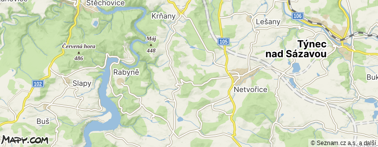 Mapa místa inzerátu — Vysoký Újezd - Větrov