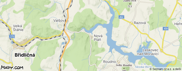 Mapa místa inzerátu — Nová Pláň