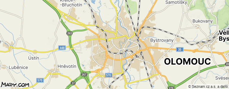 Mapa místa inzerátu — Olomouc