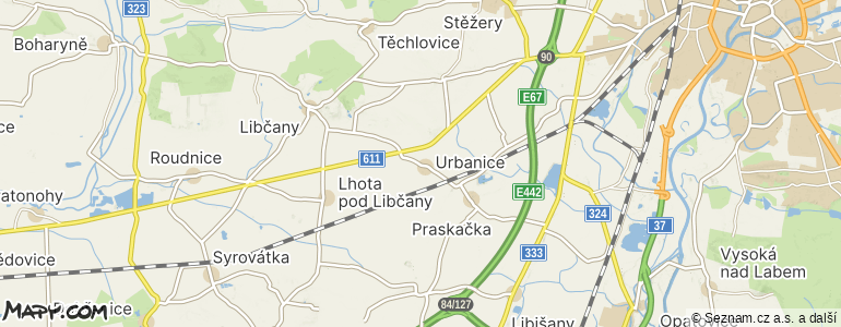 Mapa místa inzerátu — Urbanice
