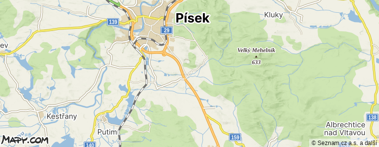 Mapa místa inzerátu — Písek - Semice