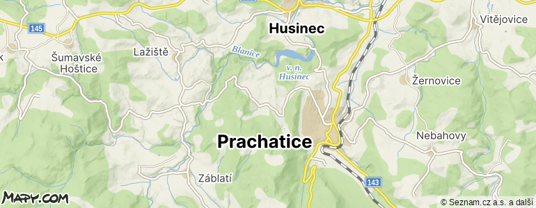 Mapa místa inzerátu — Prachatice - Kahov