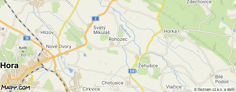 Mapa místa inzerátu — Rohozec