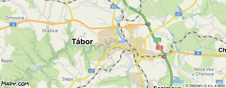 Mapa místa inzerátu — Tábor
