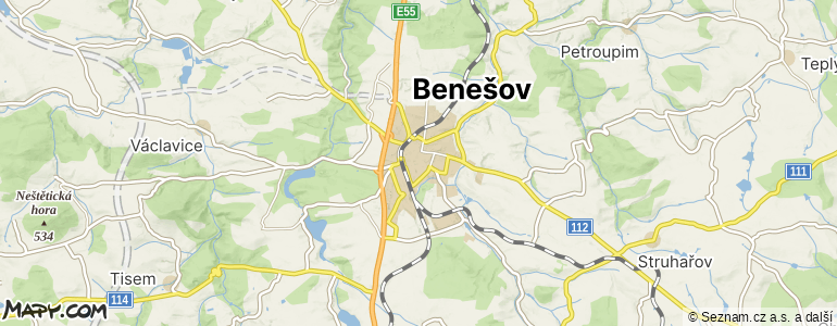Mapa místa inzerátu — Benešov