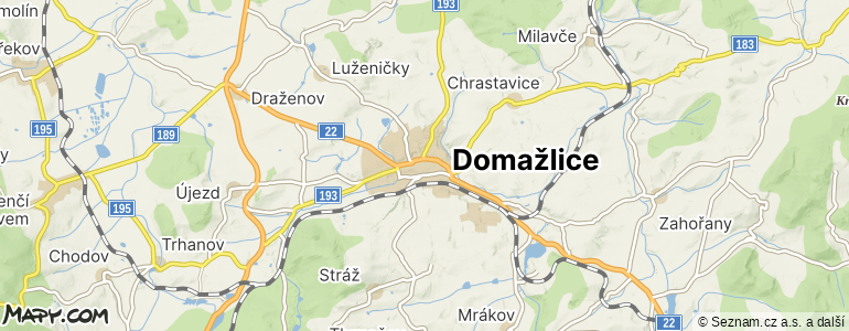 Mapa místa inzerátu — Domažlice - Město