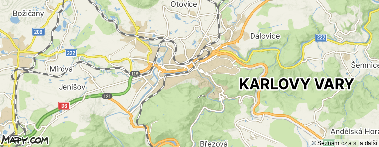 Mapa místa inzerátu — Karlovy Vary