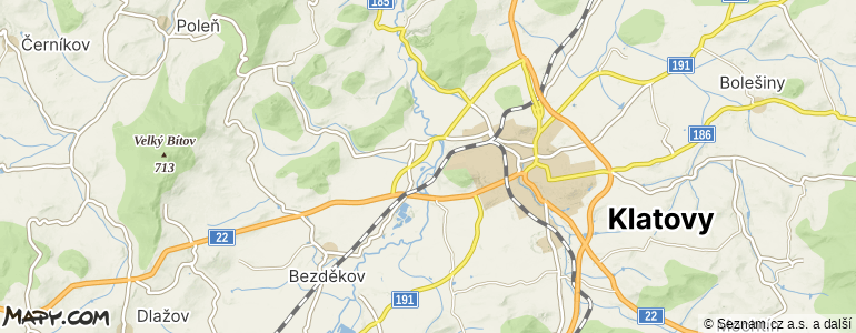 Mapa místa inzerátu — Klatovy - Kal