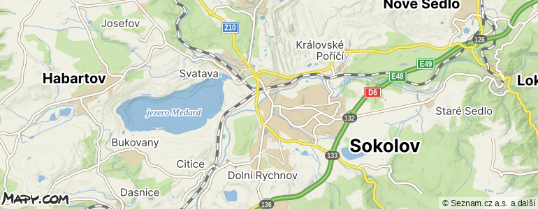 Mapa místa inzerátu — Sokolov