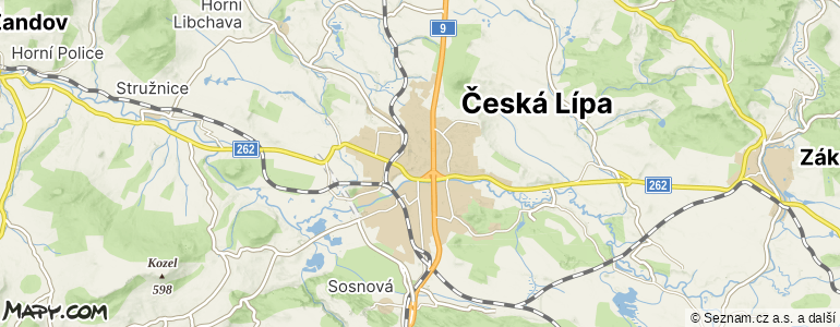 Mapa místa inzerátu — Česká Lípa