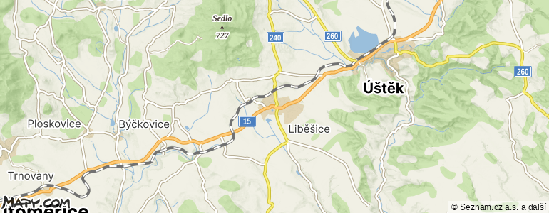 Mapa místa inzerátu — Liběšice