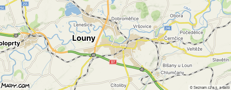 Mapa místa inzerátu — Louny