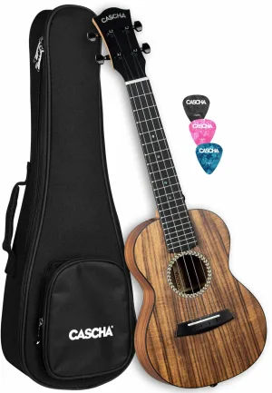 Cascha Concert Ukulele Acacia Solid Top