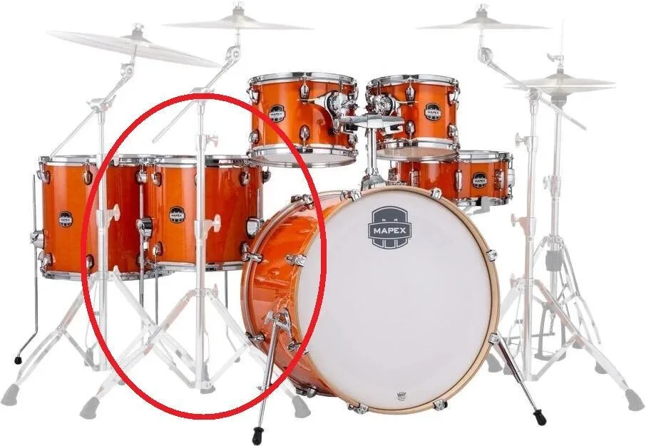 Floor Tom Mapex Mars Maple 14x12" Glossy Amber (javor) NOVÝ