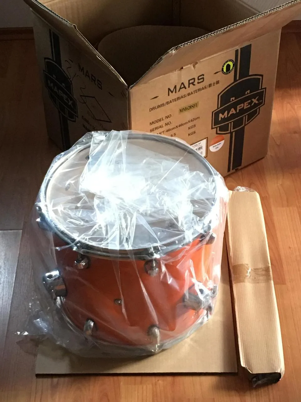 Floor Tom Mapex Mars Maple 14x12" Glossy Amber (javor) NOVÝ