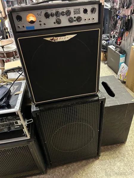 Basová comba a boxy Ashdown, Warwick, basa Fender USA, kytar. combo