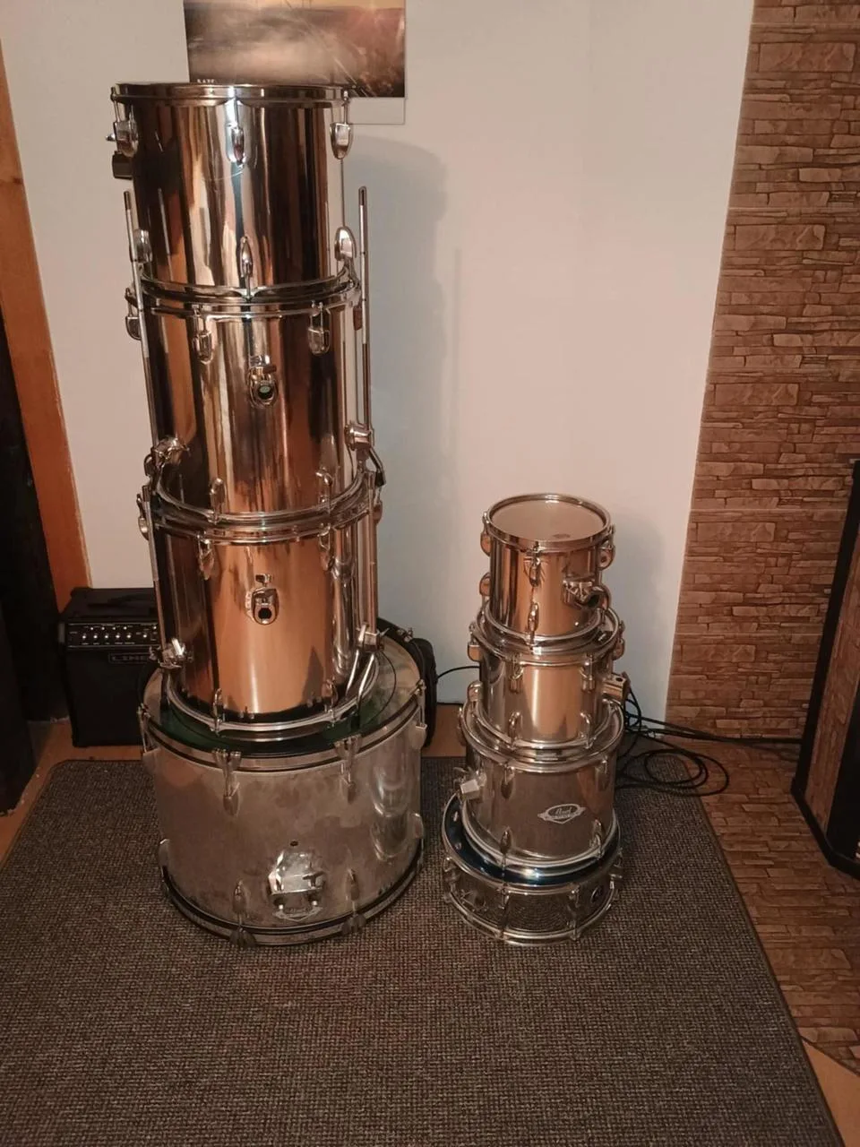Prodám rozšířenou bicí soupravu (složená převážně mapex )