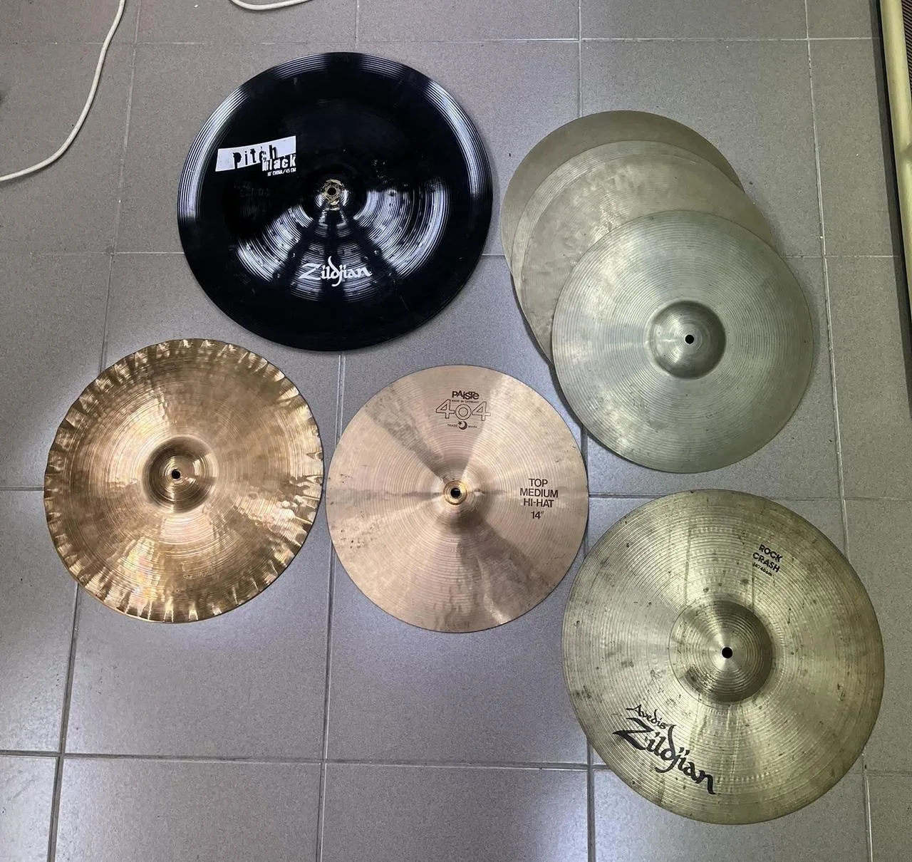 Konvolut činelů Paiste / Zildjian / Meinl