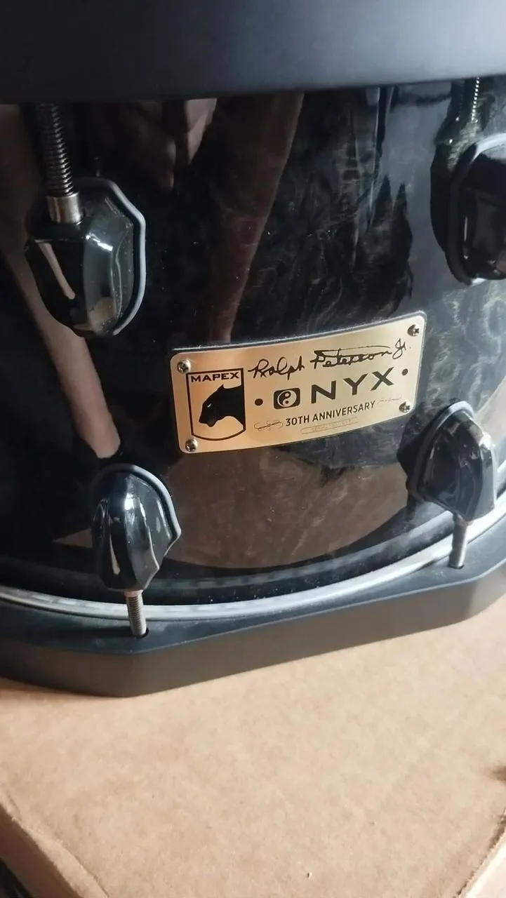 MAPEX Black Panther Onyx Ralph Peterson Sign.14x8"